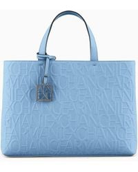 Armani Exchange - Embossed Medium Tote Bag - Lyst