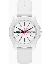 Armani Exchange - Rubber Strap Watches - Lyst