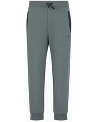 Armani Exchange - Cotton Blend Jogger Trousers With Pockets - Lyst