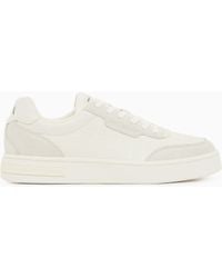 ARMANI EXCHANGE - Urban Leather Sneakers With Suede Inserts - Lyst