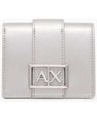 ARMANI EXCHANGE - Small Wallet With Asv Logo - Lyst