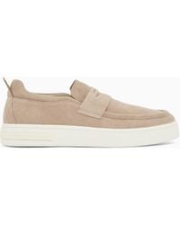 ARMANI EXCHANGE - Suede Slip-On With Epaulette - Lyst