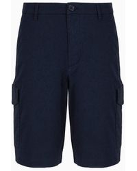 Armani Exchange - Cotton Cargo Shorts With Pockets - Lyst