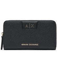 ARMANI EXCHANGE - Coated Wallet With A Zip Around Closure - Lyst