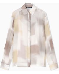 ARMANI EXCHANGE - Printed Crinkle Viscose Jacket - Lyst