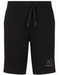 Armani Exchange - Stretch Interlock Shorts With Logo - Lyst