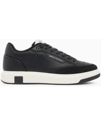 ARMANI EXCHANGE - Sneakers With Suede Inserts And Tumbled Finish - Lyst