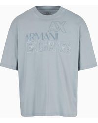 Armani Exchange - T-shirt Regular Fit In Jersey Con Stampe E Applicazioni - Lyst
