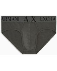 Armani Exchange - Stretch Cotton Briefs - Lyst