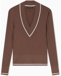 ARMANI EXCHANGE - Recycled Viscose Pullover With Woven Detail - Lyst