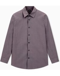 ARMANI EXCHANGE - Chemise En Coton Jacquard Coupe Régulière - Lyst
