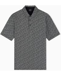 ARMANI EXCHANGE - Polo De Punto De Algodón De Corte Regular - Lyst
