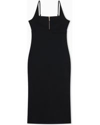 ARMANI EXCHANGE - Ottoman Midi Dress With Zip - Lyst