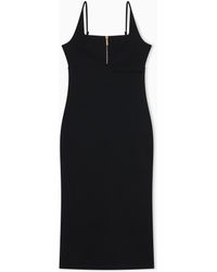 ARMANI EXCHANGE - Ottoman Midi Dress With Zip - Lyst