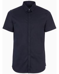 Armani Exchange - Armani Exchange - Slim Fit Stretch Cotton Shirt - Lyst