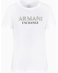 Armani Exchange - T-shirt Regular Fit In Cotone Organico Asv - Lyst