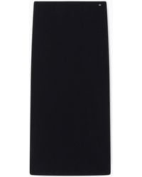 ARMANI EXCHANGE - Long Ribbed Skirt With Logo - Lyst
