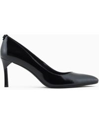 ARMANI EXCHANGE - Super Shiny Leather Pumps - Lyst