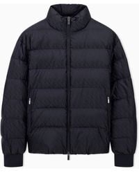 ARMANI EXCHANGE - Tone On Tone Allover Logo Puffer Jacket - Lyst