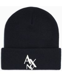 ARMANI EXCHANGE - Cappello Beanie Con Logo Ny Asv - Lyst