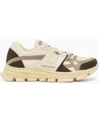 ARMANI EXCHANGE - Urban Suede Mesh Sneakers With Technical Details - Lyst