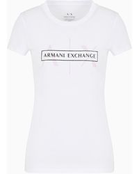 Armani Exchange - T-shirt Slim Fit In Cotone Organico Asv - Lyst