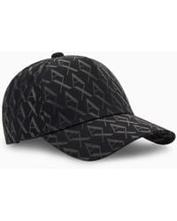 ARMANI EXCHANGE - Visor Cap With Allover Logo - Lyst