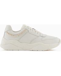 ARMANI EXCHANGE - Technical Mesh Sneaker With Thick Sole And Chain - Lyst