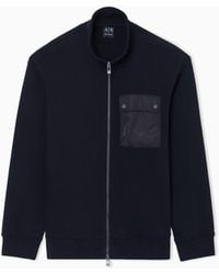 ARMANI EXCHANGE - Full-Zip Sweatshirt With Chest Pocket - Lyst