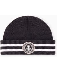 ARMANI EXCHANGE - Beanie Hat Virgin Wool And Cotton Blend - Lyst