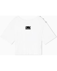 ARMANI EXCHANGE - Camisetas Cropped - Lyst