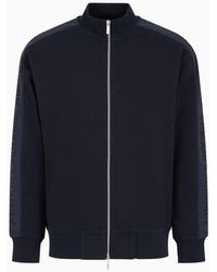 Armani Exchange - Full-zip Sweatshirt In Jacquard Jersey - Lyst