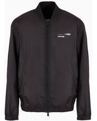 Armani Exchange - Full Zip Blouson With Contrasting Detail In Asv Fabric - Lyst