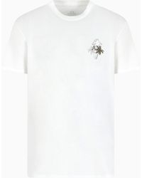 ARMANI EXCHANGE - Camiseta De Corte Regular Con Estampado En El Pecho - Lyst