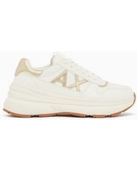ARMANI EXCHANGE - Sneakers With Metallic Details And Rubber Sole - Lyst