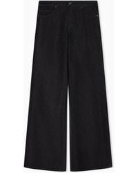 ARMANI EXCHANGE - Oversized Fit 5 Pockets Denim Pant With Metallic Yarn - Lyst