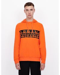 armani exchange orange hoodie