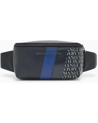 ARMANI EXCHANGE - Monogram And Stripes Bum Bag - Lyst