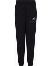 ARMANI EXCHANGE - Jogger Pants With Logo And Rhinestones - Lyst