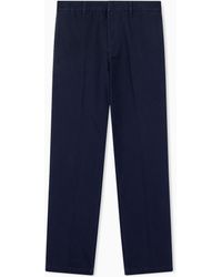 ARMANI EXCHANGE - Regular Fit Trousers Cotton Ottoman - Lyst