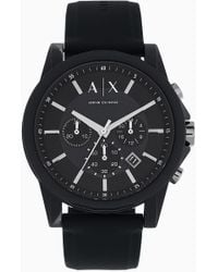 ARMANI EXCHANGE - Chronograph Silicone Watch - Lyst