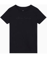 ARMANI EXCHANGE - Jersey T-Shirt With A Crew Neck Essential Logo Signature - Lyst