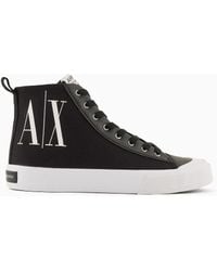 Armani Exchange - Icon Logo High Top Sneakers - Lyst