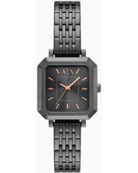 ARMANI EXCHANGE - Three-Hand Gunmetal Stainless Steel Watch - Lyst