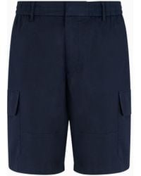 ARMANI EXCHANGE - Cargo-Shorts Aus Baumwolltwill Mit Maxi-Taschen - Lyst