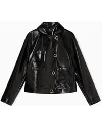 ARMANI EXCHANGE - Blouson Gloss Vinyl Wet Look - Lyst