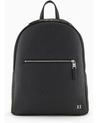 ARMANI EXCHANGE - Backpack With All-Over Embossed Logo - Lyst