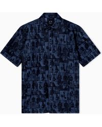 ARMANI EXCHANGE - 9 Oz Delicate Wash Denim Shirt - Lyst