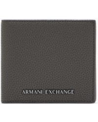 ARMANI EXCHANGE - Bifold Wallet With A Coin Pocket - Lyst