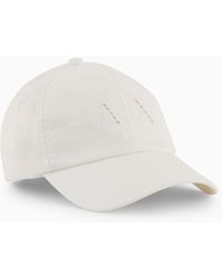 Armani Exchange - Cotton Peaked Hat With Logo - Lyst